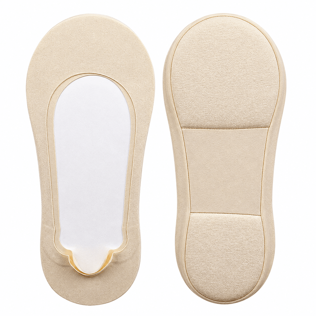 CloudSteppy beige no-show socks product photo