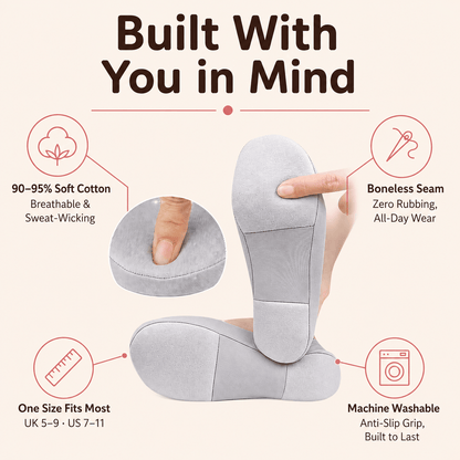 CloudSteppy™ Invisible Comfort Socks, 3 Pack